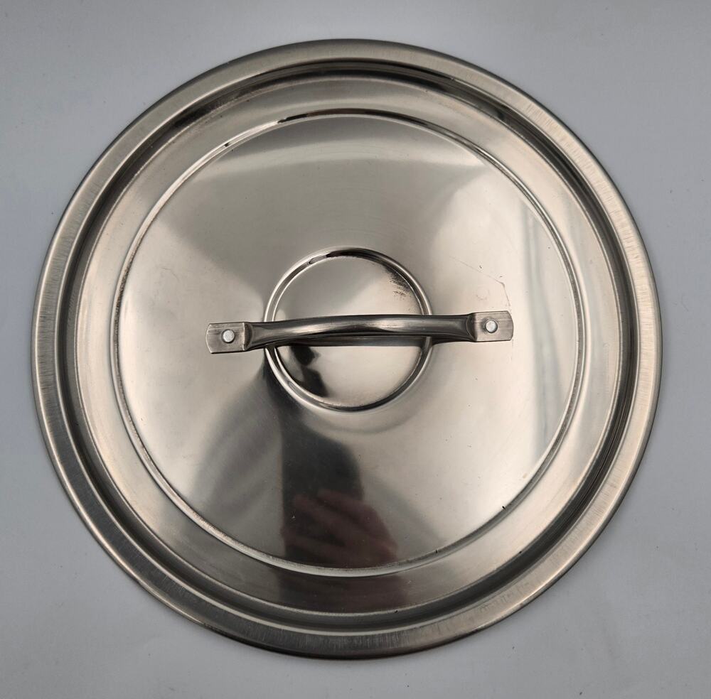 Replacement Pot Pan Lid 10.5” Outer Rim Metal Cover Flat Top Loop Handle